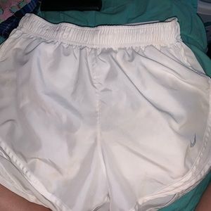 white nike shorts